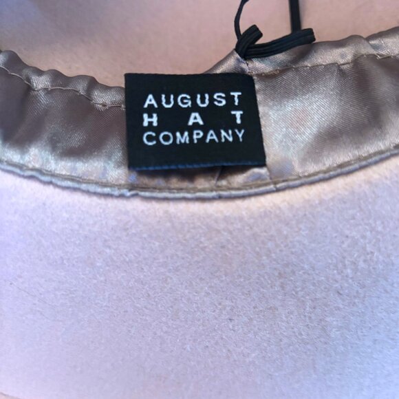 August Hat Company Wide Brim Felt Hat in Blush - Picture 5 of 7